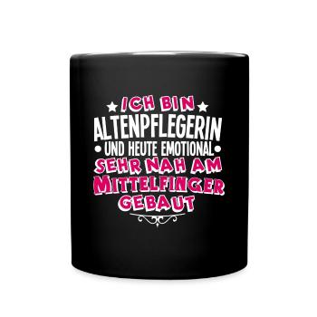 Altenpflegerin - Tasse einfarbig - Schwarz - Vorne