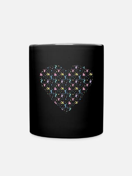 Gymnastique Féminine Silhouette Coeur - Mug uni - noir
