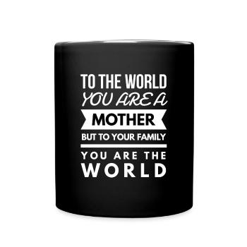 Mutter Spruch Muttertag Mama Mummy Geschenk Zitat - Tasse einfarbig - Schwarz - Vorne