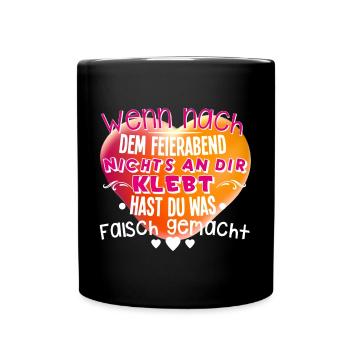 Erzieherin - Tasse einfarbig - Schwarz - Vorne