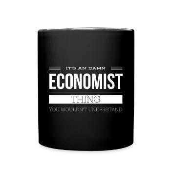 Wirtschaft Berufe Volkswirt Finanzen Geschenk E - Tasse einfarbig - Schwarz - Vorne