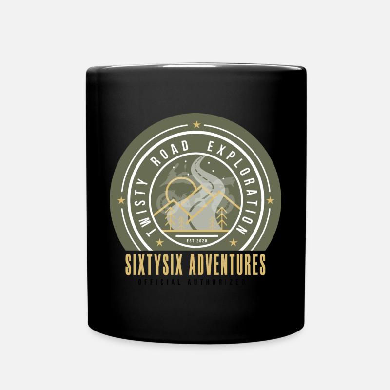 66 przygód - Twisty Road Exploration II - Kubek jednokolorowy - czarny