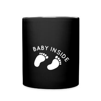 baby inside schwangerschaft - Tasse einfarbig - Schwarz - Vorne