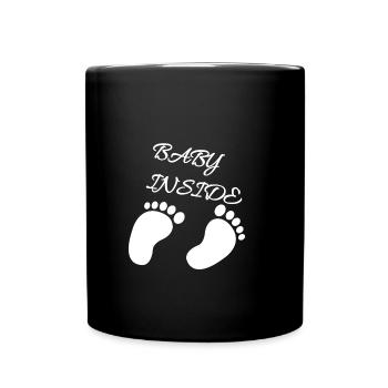 bébé dans le ventre de bébé - Mug uni - noir - Devant