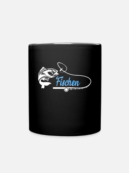 Fischen Angeln Fisch Fischer Angler - Tasse einfarbig - Schwarz