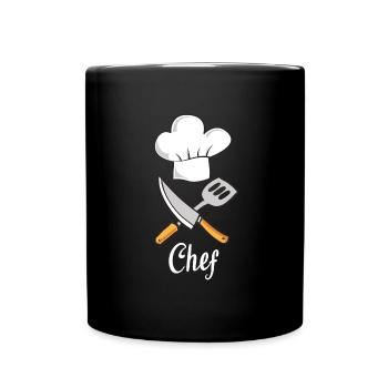 Chef chef chef cuisinier cuisine cuisine - Mug uni - noir - Devant