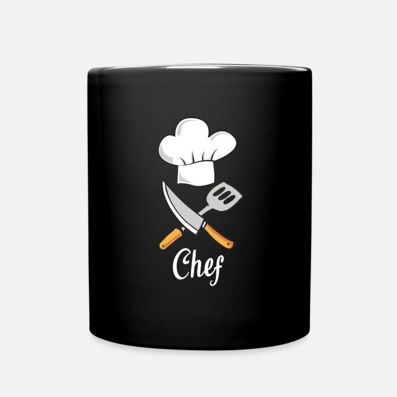 Koch Chef Chefkoch kochen Küche Essen - Tasse einfarbig - Schwarz