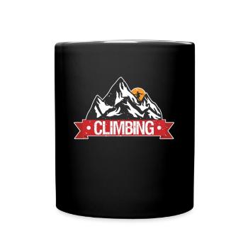 Escalade escalade alpinisme montagnes sport - Mug uni - noir - Devant