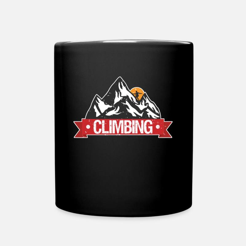 Climbing Klettern Bergsteigen Berge Sport - Tasse einfarbig - Schwarz