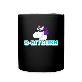 Ordinateur de jeu licorne 8 bits - Mug uni - noir - Devant