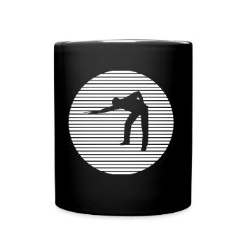 Billiard Snooker - Tasse einfarbig - Schwarz - Vorne