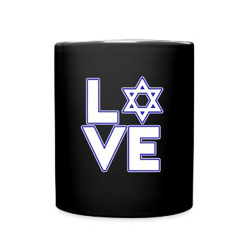 Hanoukka juive avec l’étoile de David - Love - Mug uni - noir - Devant