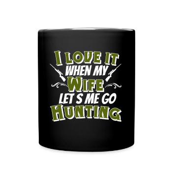 Chasseurs Chasse - Mug uni - noir - Devant