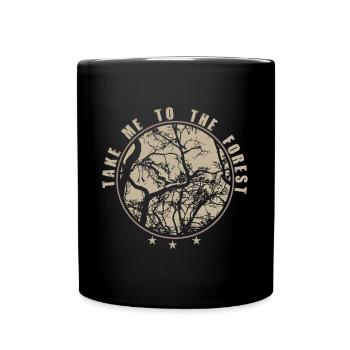 Bäume - Wald - Natur - Tasse einfarbig - Schwarz - Vorne