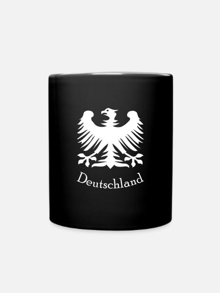 Deutschland Adler - Tasse einfarbig - Schwarz