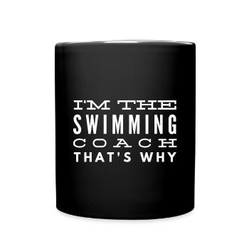 Schwimmen Schwimmer Sport Geschenk - Tasse einfarbig - Schwarz - Vorne