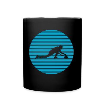 Curling - Tasse einfarbig - Schwarz - Vorne