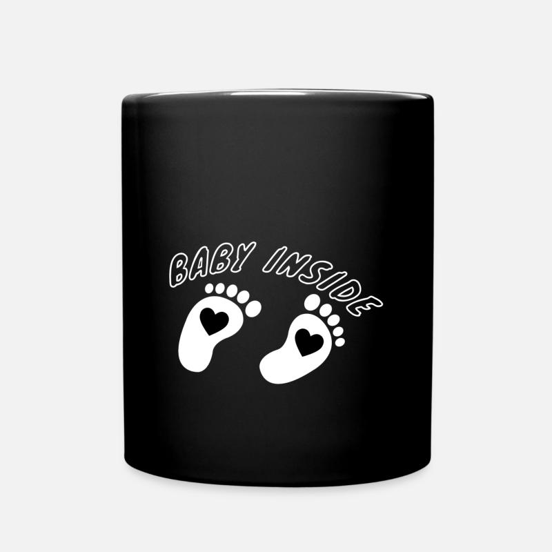baby inside - Tasse einfarbig - Schwarz