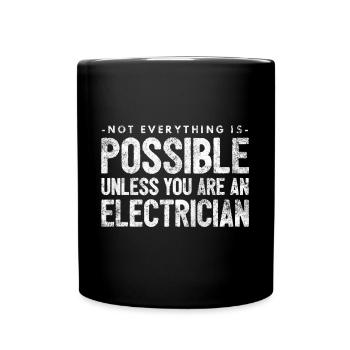 Électricien Électricité Électricité Profession Cadeau - Mug uni - noir - Devant