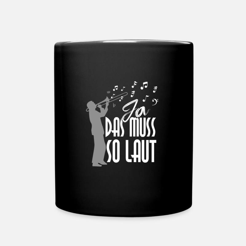 Posaune Blasmusik - Tasse einfarbig - Schwarz