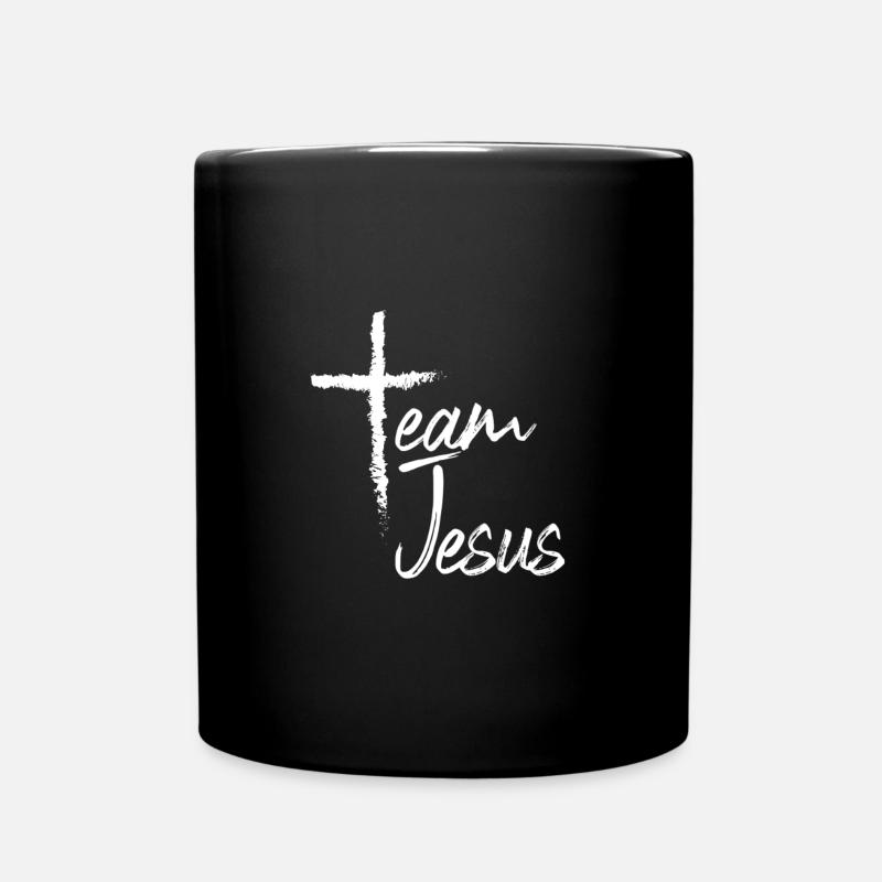 Team Jesus Kreuz - Tasse einfarbig - Schwarz