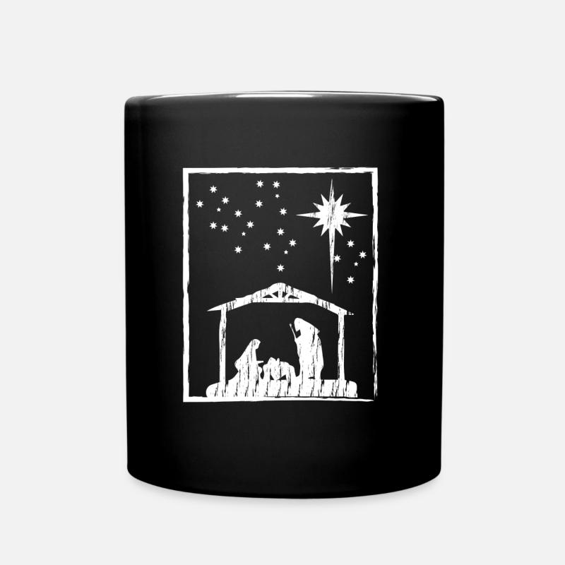 Weihnachten christlich - Tasse einfarbig - Schwarz