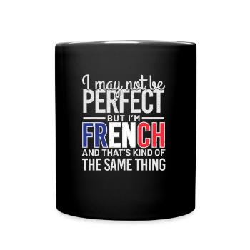 not perfect but french - Tasse einfarbig - Schwarz - Vorne