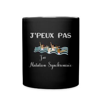 j'peux pas j'ai natation synchronisée - Mug uni - noir - Devant