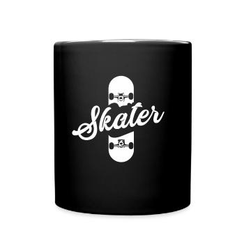 Skater - Skate - Skateboard - Tasse einfarbig - Schwarz - Vorne