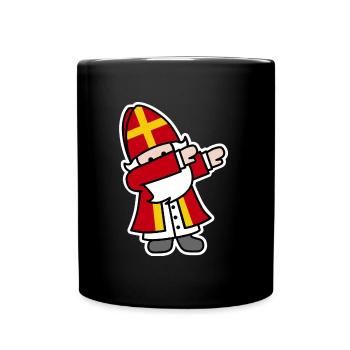 Sinterklaas Saint / Nicholas Dab Dabbing Sint Piet - Tasse einfarbig - Schwarz - Vorne