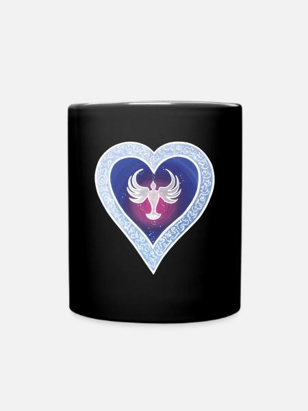 HerzEnergie Frieden - Sonja Ariel von Staden - Tasse einfarbig - Schwarz
