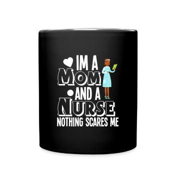 Nurse Nurse Mama Mom Mother - Full Colour Mug - black - Front
