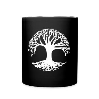 Arbre de vie - Mug uni - noir - Devant