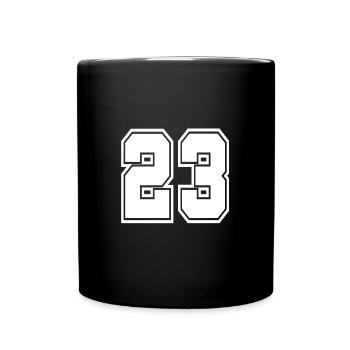 23 Dos numéro de football football numéro de football - Mug uni - noir - Devant