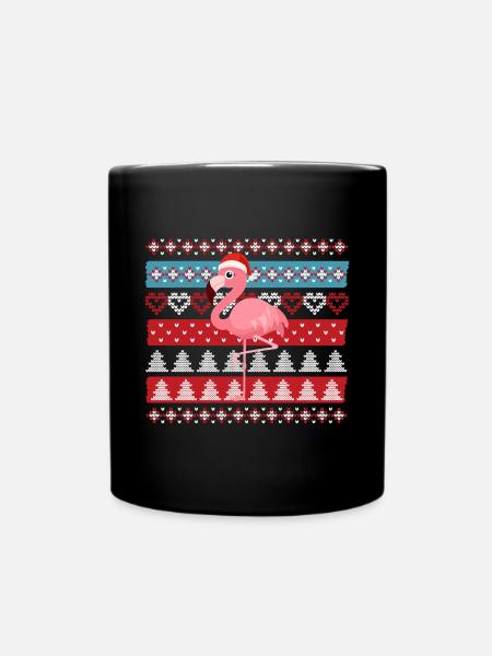 Flamant de Noël laid - Mug uni - noir