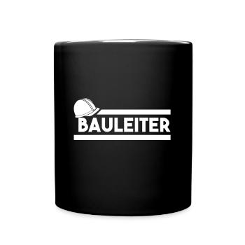 Bauleiter - Baumeister - Baustelle - Bauherr - Tasse einfarbig - Schwarz - Vorne