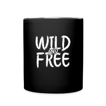 WILD and FREE - Full Colour Mug - black - Front