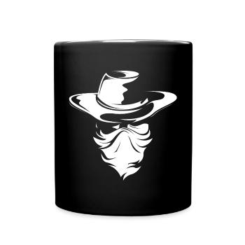 Cowboy Western Bandit Symbole Wild West Logo Signe - Mug uni - noir - Devant