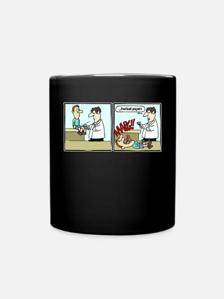 Cartoon soccer footballer comic funny funny - Full Colour Mug - black