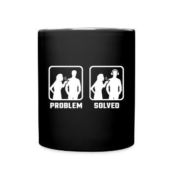 schwarzer Humor Provokation antriebslos rumhängen - Tasse einfarbig - Schwarz - Vorne