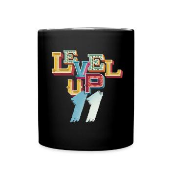 Montez en niveau 11 ans de jeu Gamer Birthday Gaming - Mug uni - noir - Devant