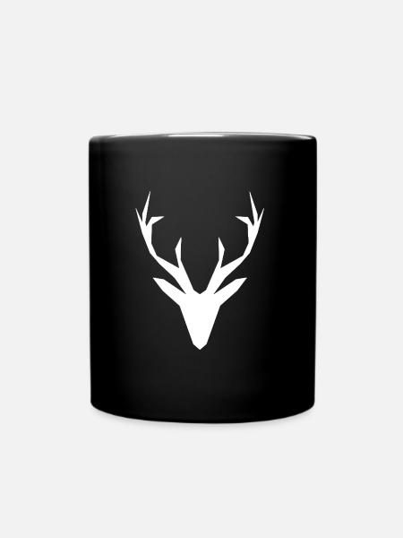 reindeer - Full Colour Mug - black