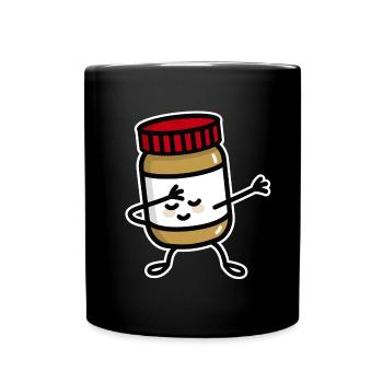 Dab Dabbing peanut butter jar - Mug uni - noir - Devant