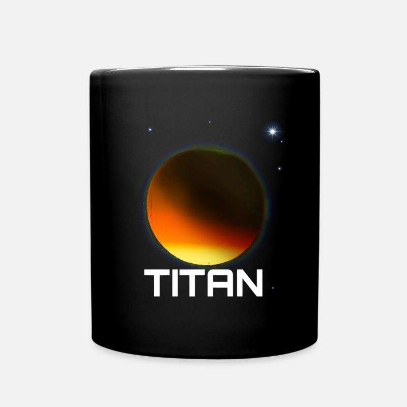 Titan moon Astronomie Teleskop Planet - Tasse einfarbig - Schwarz