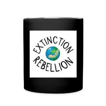 Extinction Rebellion Erde Poster weiss - Tasse einfarbig - Schwarz - Vorne