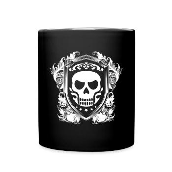 crâne - Mug uni - noir - Devant