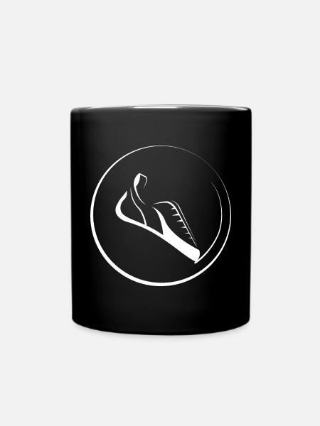 Illustration d’icône de bloc de logo de chaussure d’escalade - Mug uni - noir