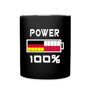 Allemagne et Pologne Power 100% - Mug uni - noir - Devant