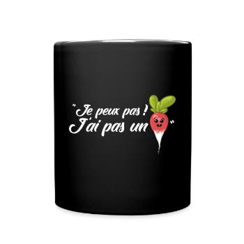 J'ai pas un radis - Mug uni - noir - Devant
