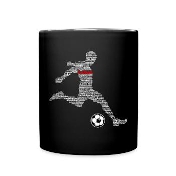 Fussballer Fussballspieler Fussball Fussballspiel - Tasse einfarbig - Schwarz - Vorne